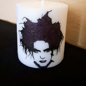 The Cure Robert Smith 80&#39;s Original Candle Custom candle Design