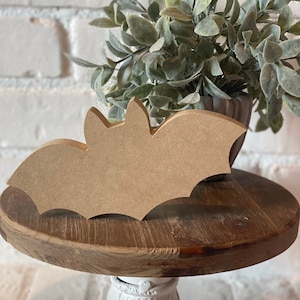 Wood Bats Halloween wooden craft shapes.