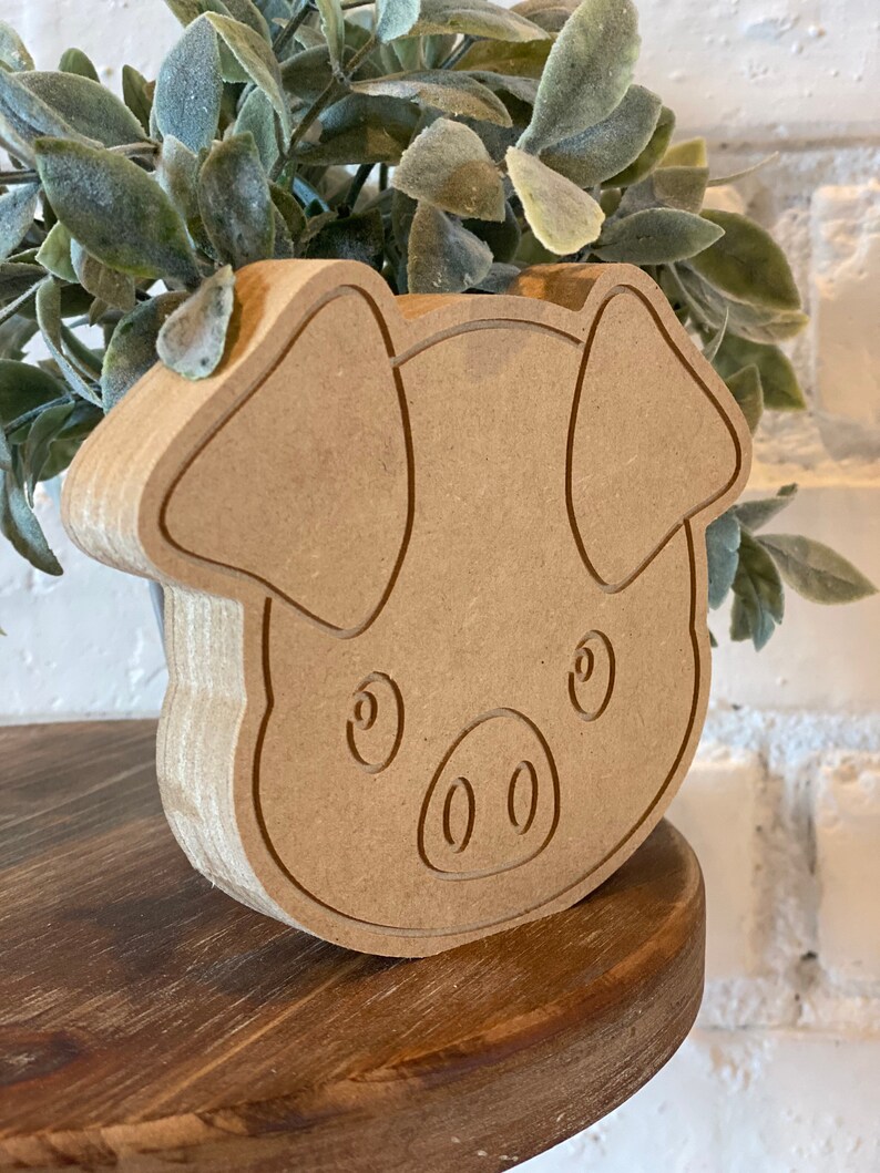 Unfinished Wood Pig Cutout Farm Animal Cut Outs Farm Crafts Etsy