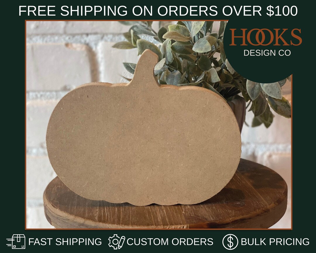 Unfinished Wooden Pumpkin Cutout, Pumpkin Craft, Unfinished Wood Crafts