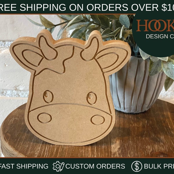 Unfinished Cow Head Wooden Cutout, Cow Block Painting, Cow Crafts, Fair Craft, Wooden Cutouts, Wood Craft cut Out, Wholesale Wood Blank