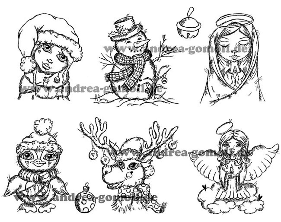 Instant Download Digital Stamps / Digi Stamps &amp; Printouts of - Etsy