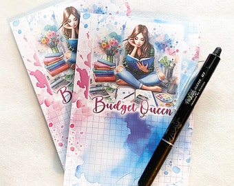 Notepad "Budget Queen" A6 - Envelope Method / Budgeting