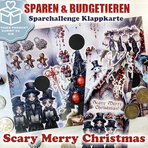 Scary Merry Christmas - Sparchallenge Klappkarte - Umschlagmethode / Budgetieren