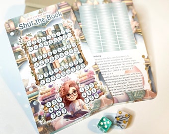 Saving Game "Shut the Book" (Shut the Box Edition) A6 PRINTED - Envelope Method / Budgeting