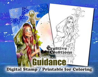 Guidance - Digital Stamp / Printable Coloring Page by Andrea Gomoll Cre8tive Cre8tions