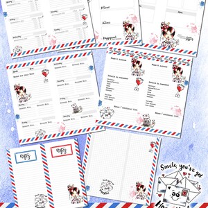 Happymail Penpal - Printable Inserts XXL Set for Travelers Notebook REGULAR - Midori, Fauxdori ...