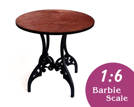 1 6 Doll Round Table With Openwork Barbie Cafe Blythe Openwork Barbie Cafe Table Blythe, How Big Is An 8 Top Round Table