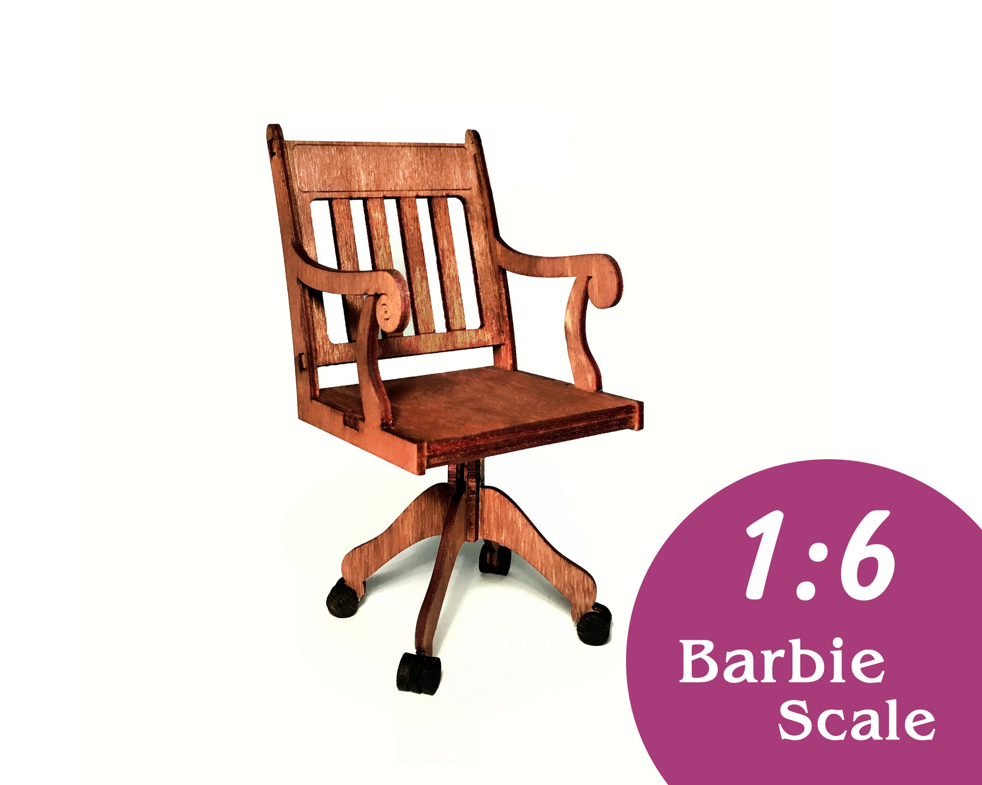 16 Doll office swivel chair. Barbie furniture blythe Etsy