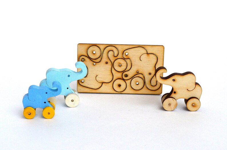 Miniature Toys on Wheels DIY Kit Children's Animal Toys Etsy