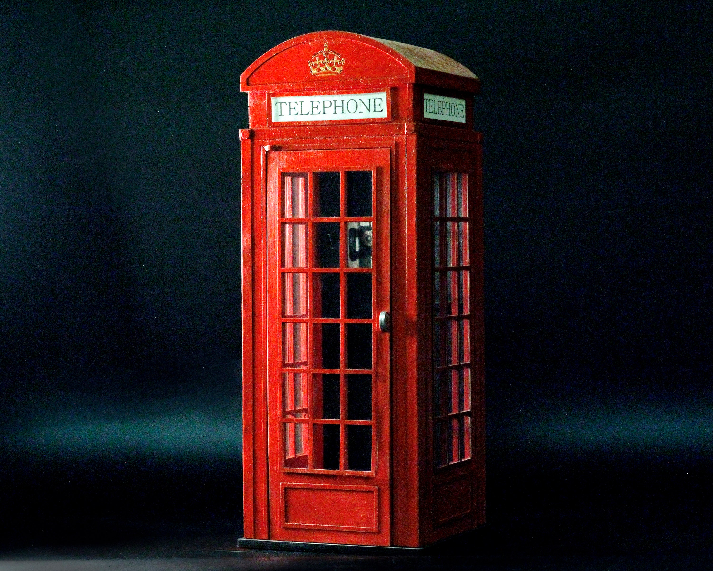 16 London Phone Booth model DIY kit / Ready to use. Red Etsy