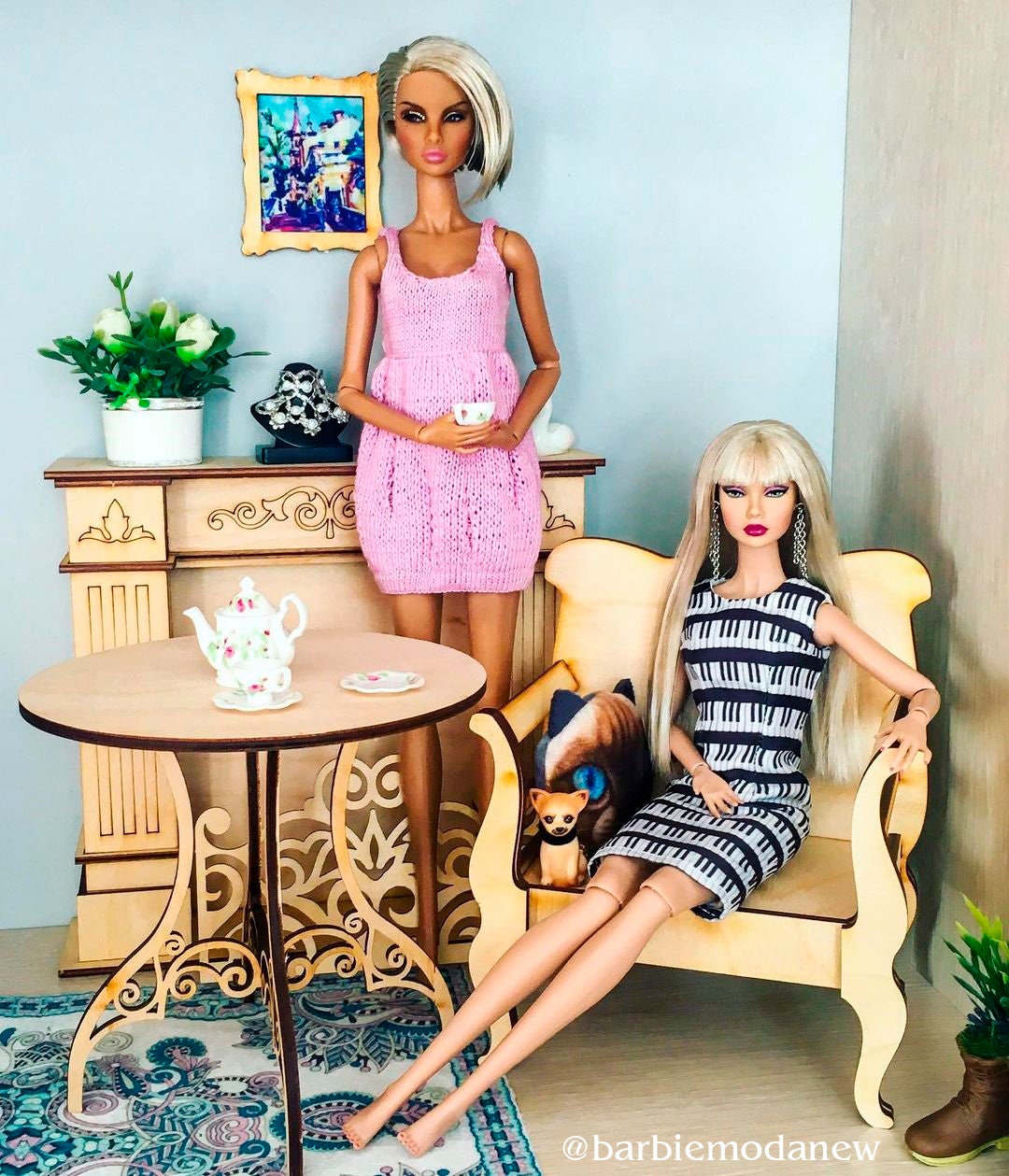 16 Doll armchair 4. Barbie size chair Blythe Monster high Etsy