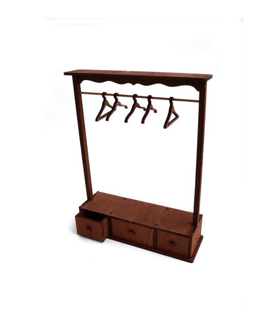 Doll Clothes Rack With 3 Drawers Scale 1 6 Yosd 1 4 Msd Bjd Etsy