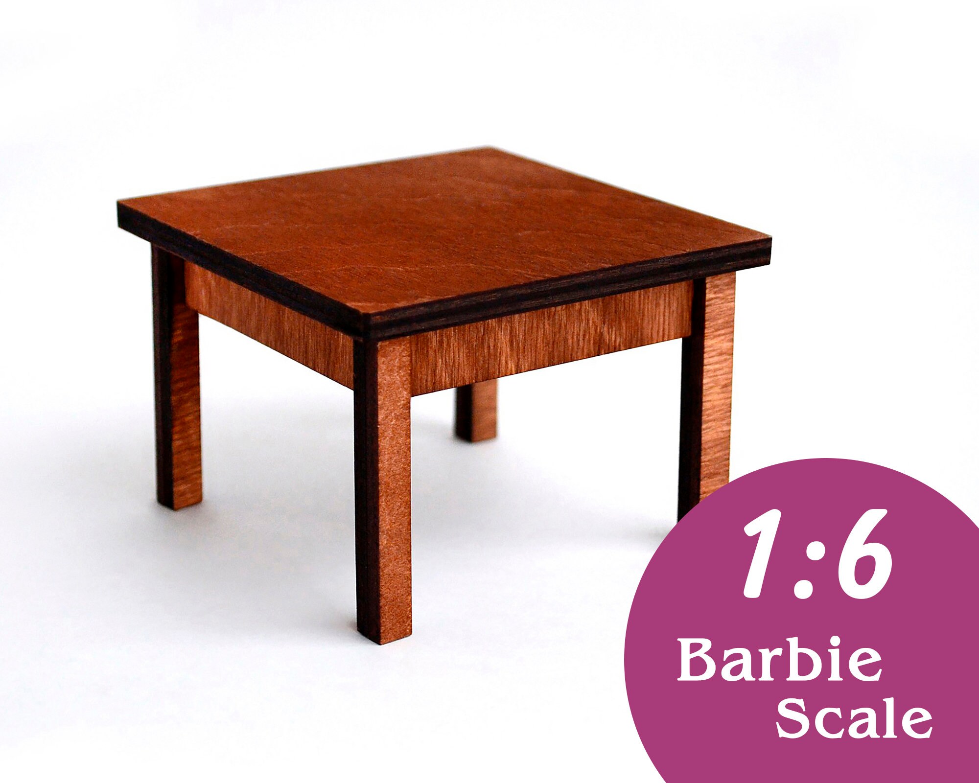 16 Doll coffee table square. Barbie coffee table 1/6 scale Etsy