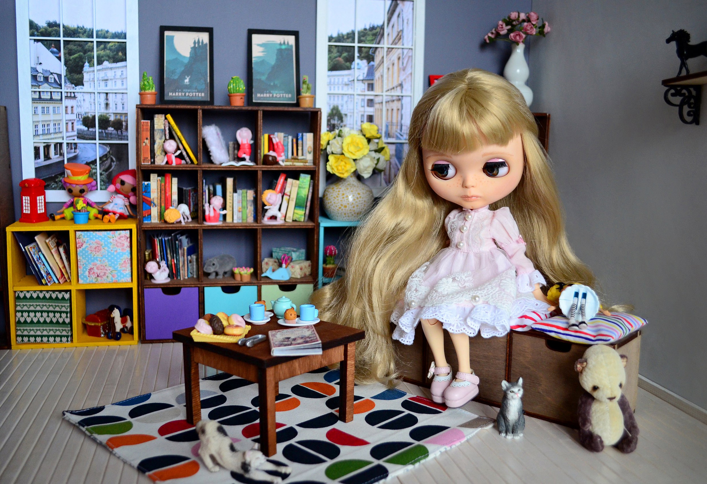 16 Doll coffee table square. Barbie coffee table 1/6 scale Etsy