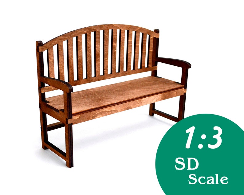 13 Doll Garden Bench. SD Bench 1/3 Scale Bjd Bench 1/3 Park Etsy