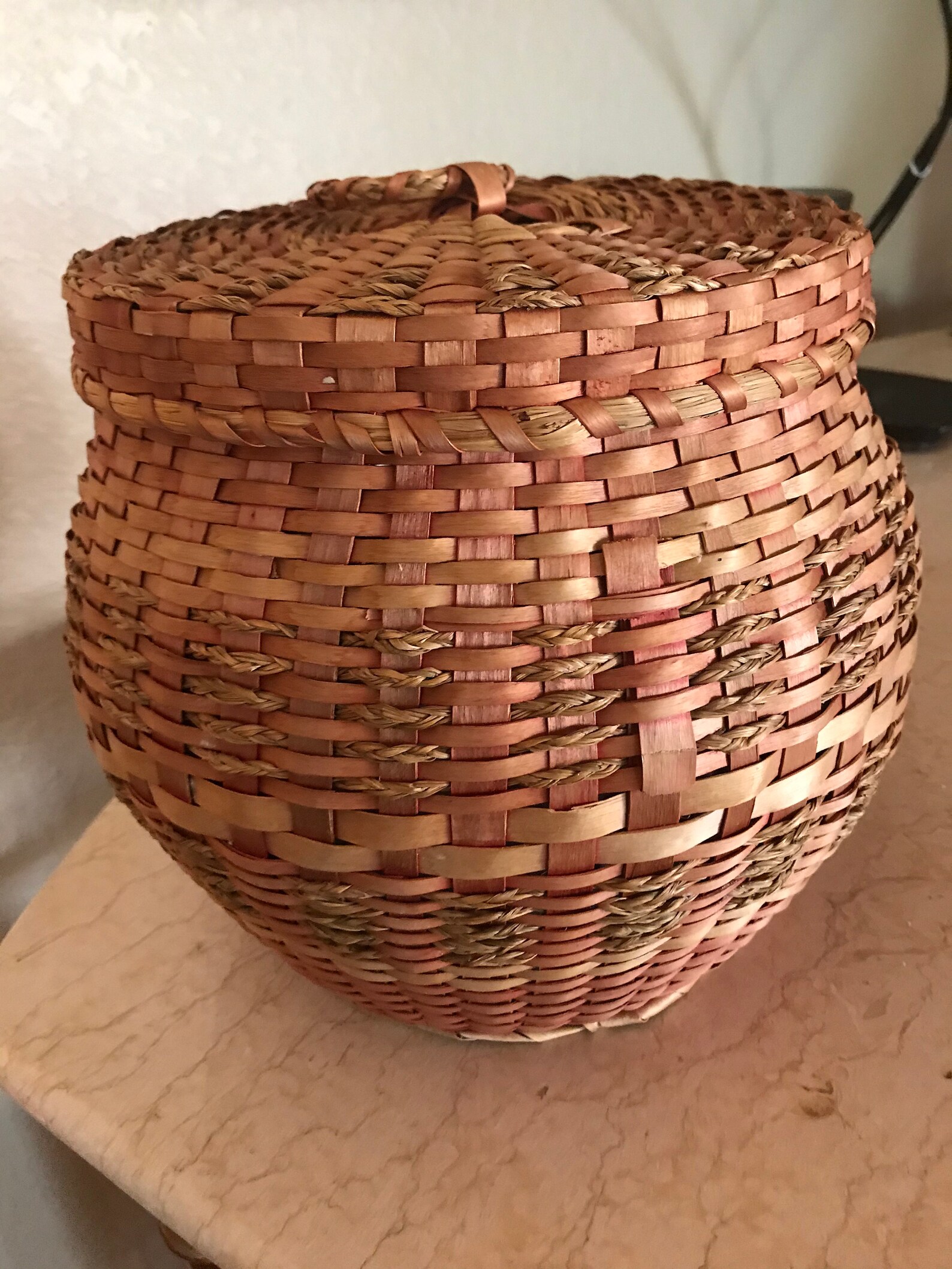 ANTIQUE INDIAN BASKET Walpole Island Indians Ojibwa or Etsy