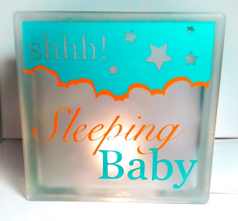 Decorative Glass Block Night Light Etsy