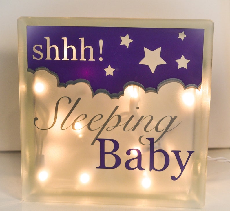 Decorative Glass Block Night Light Etsy