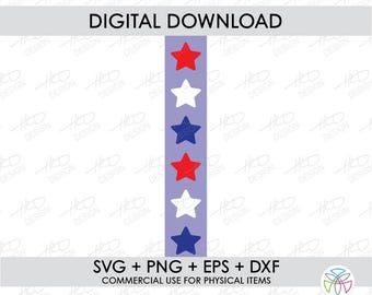 Patriotic Stars SVG Cut File: 4th of July Porch Decor (Digital Download