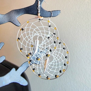 Dreamcatcher Earrings 2&quot; diameter