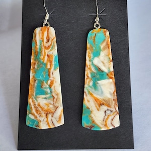 Turquoise and Spiny Oyster Shell Earrings