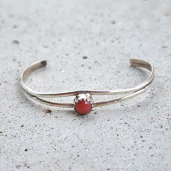 Baby/Toddler bracelet sterling w/ coral