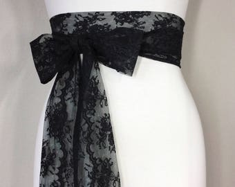 black lace belt for dress