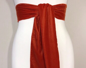dark orange satin dress