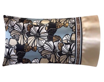 SatinSwank on Etsy PAISLEY PRINT REVERSIBLE SATIN PILLOW