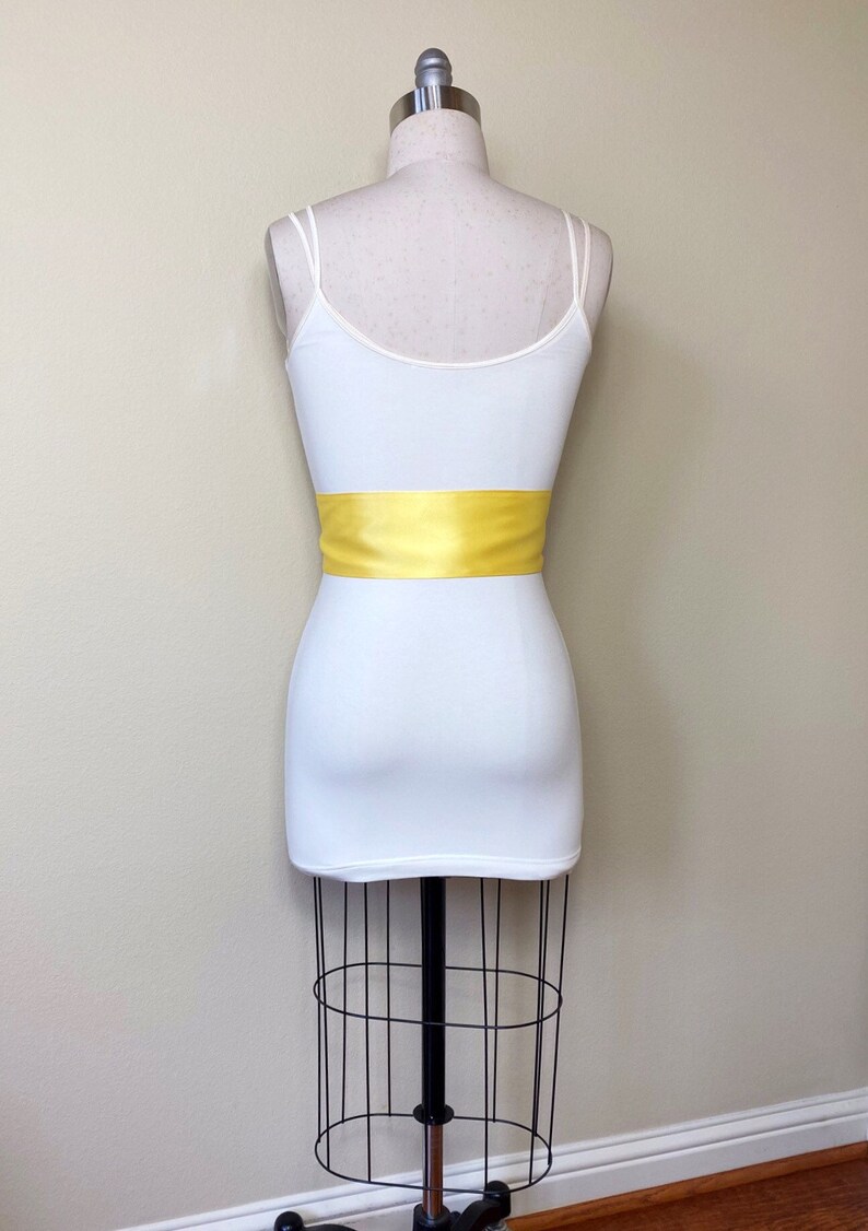 Sunny Yellow Satin Sash Yellow Sash Belt Wide Yellow Wedding Etsy