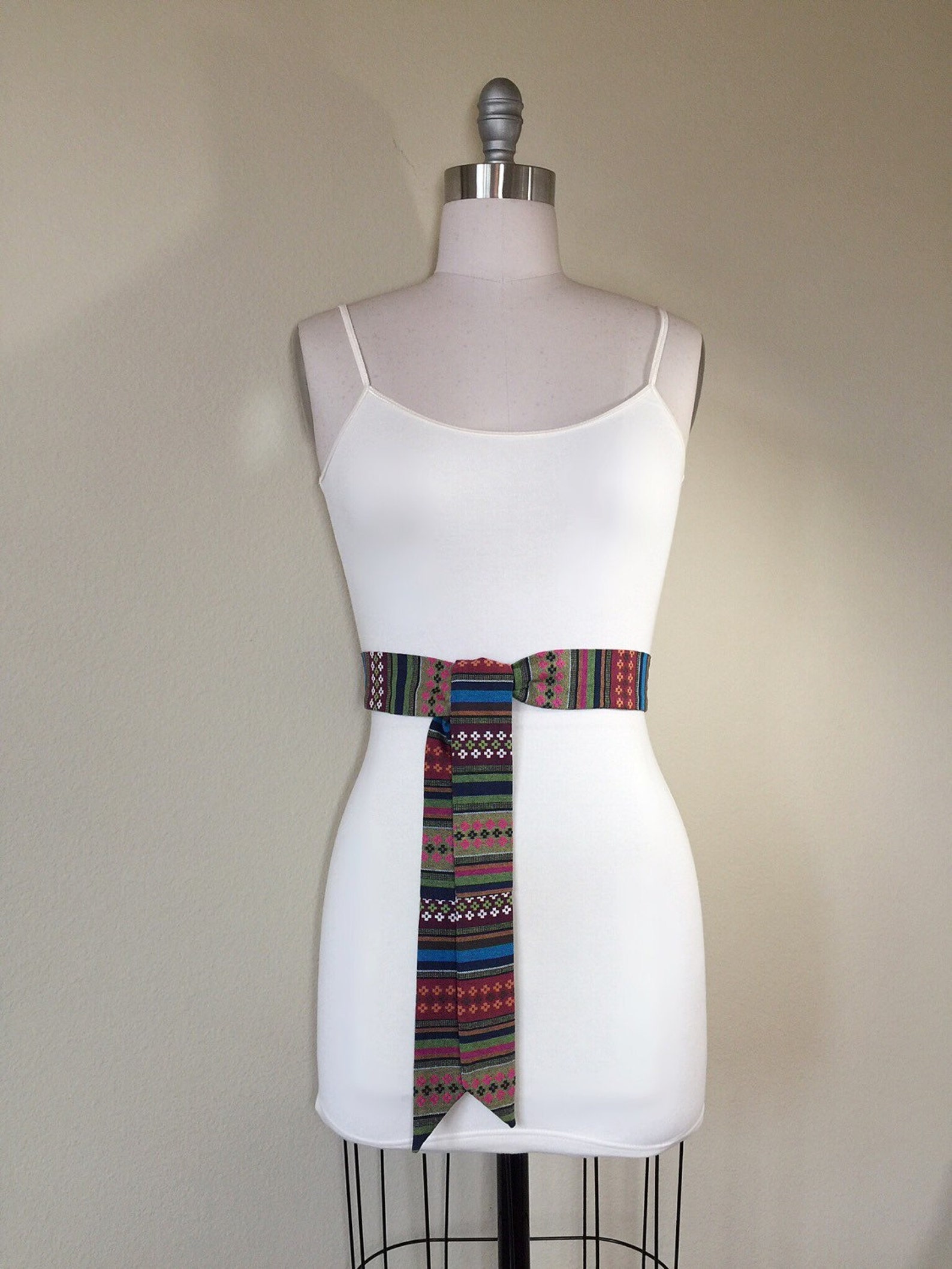 Woven Ethnic Print Sash Aztec Sash Tribal Sash Native Etsy