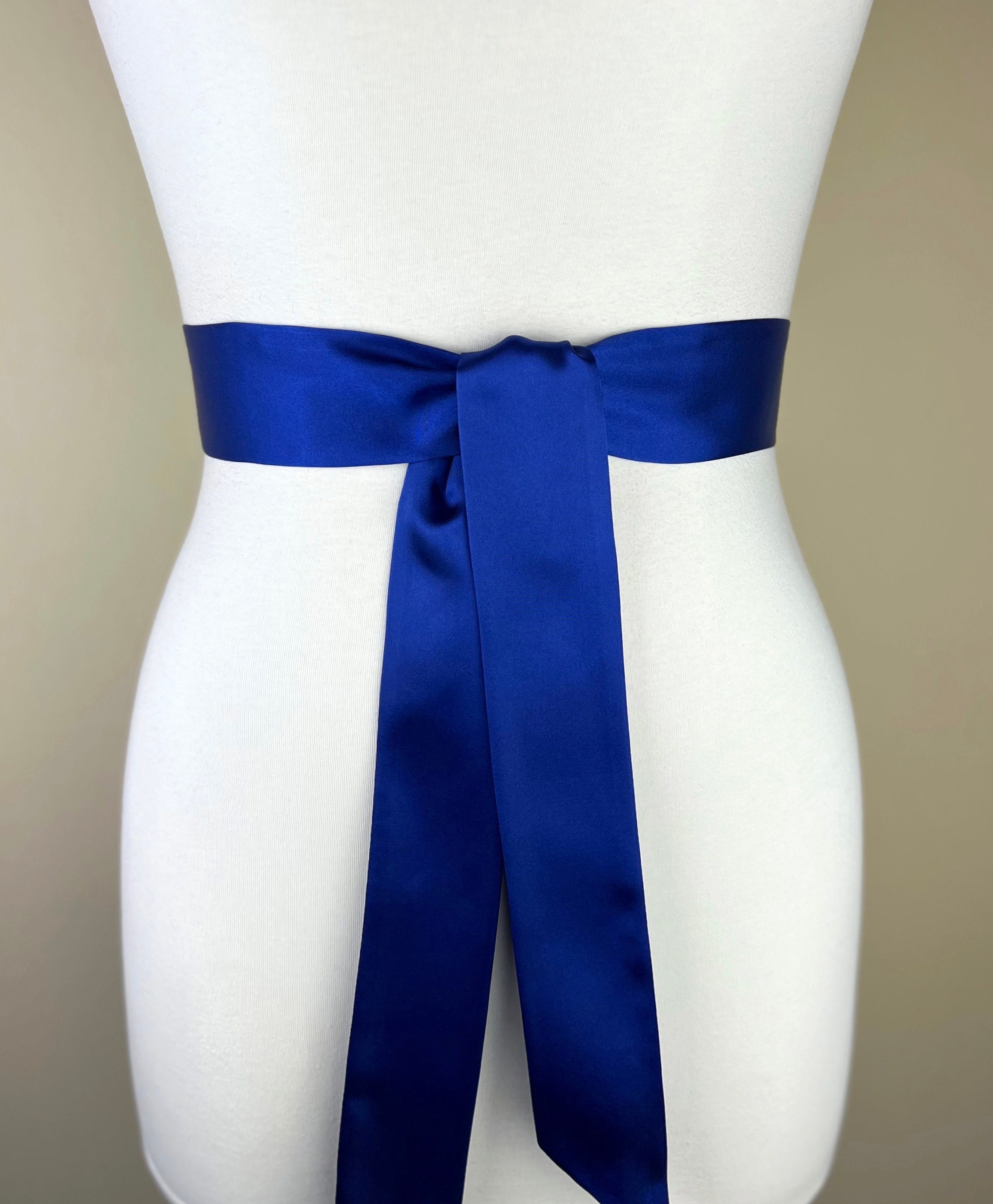 Blue 2025 satin belt