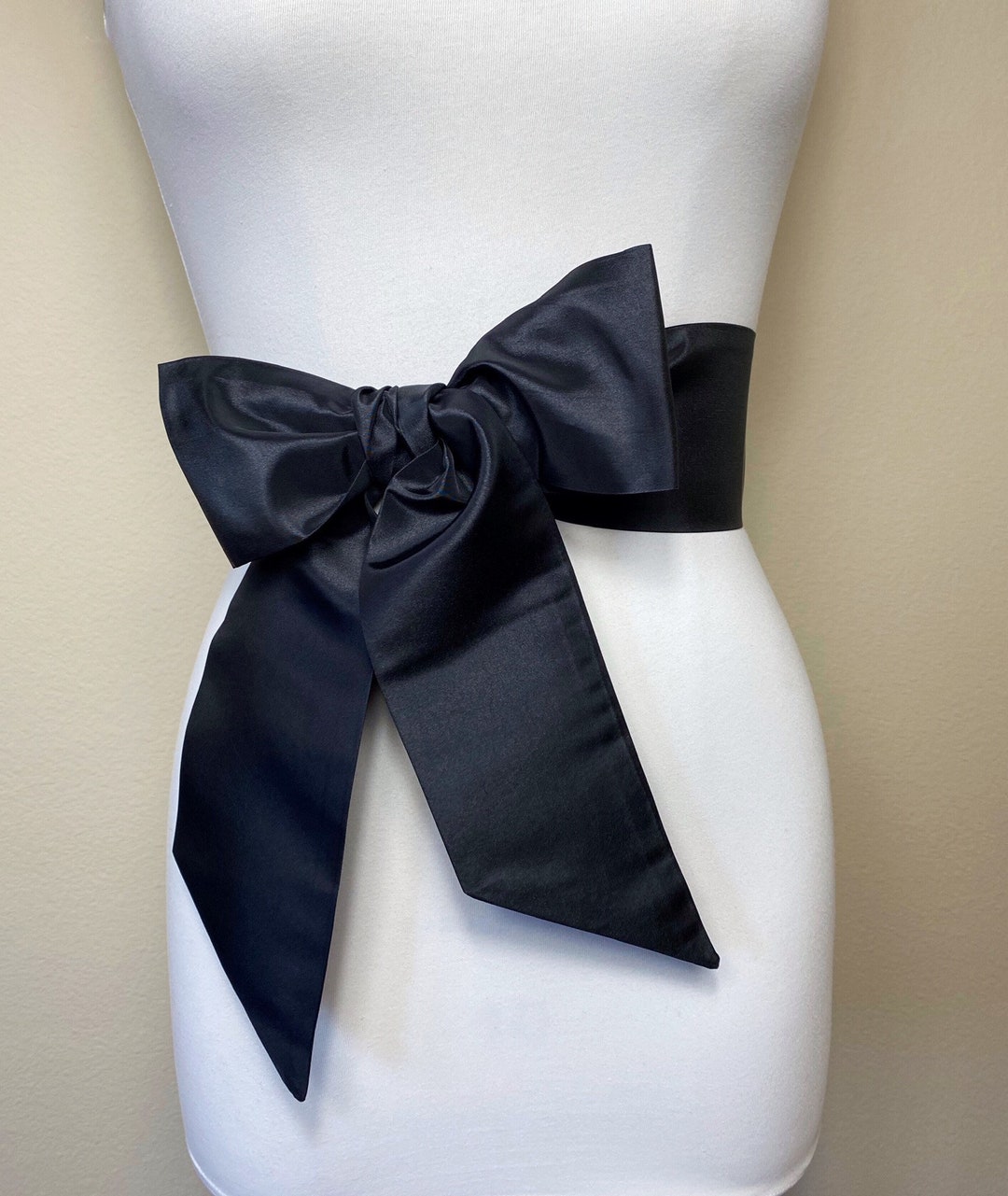1890s Victorian Black Silk Sash Belt – makky