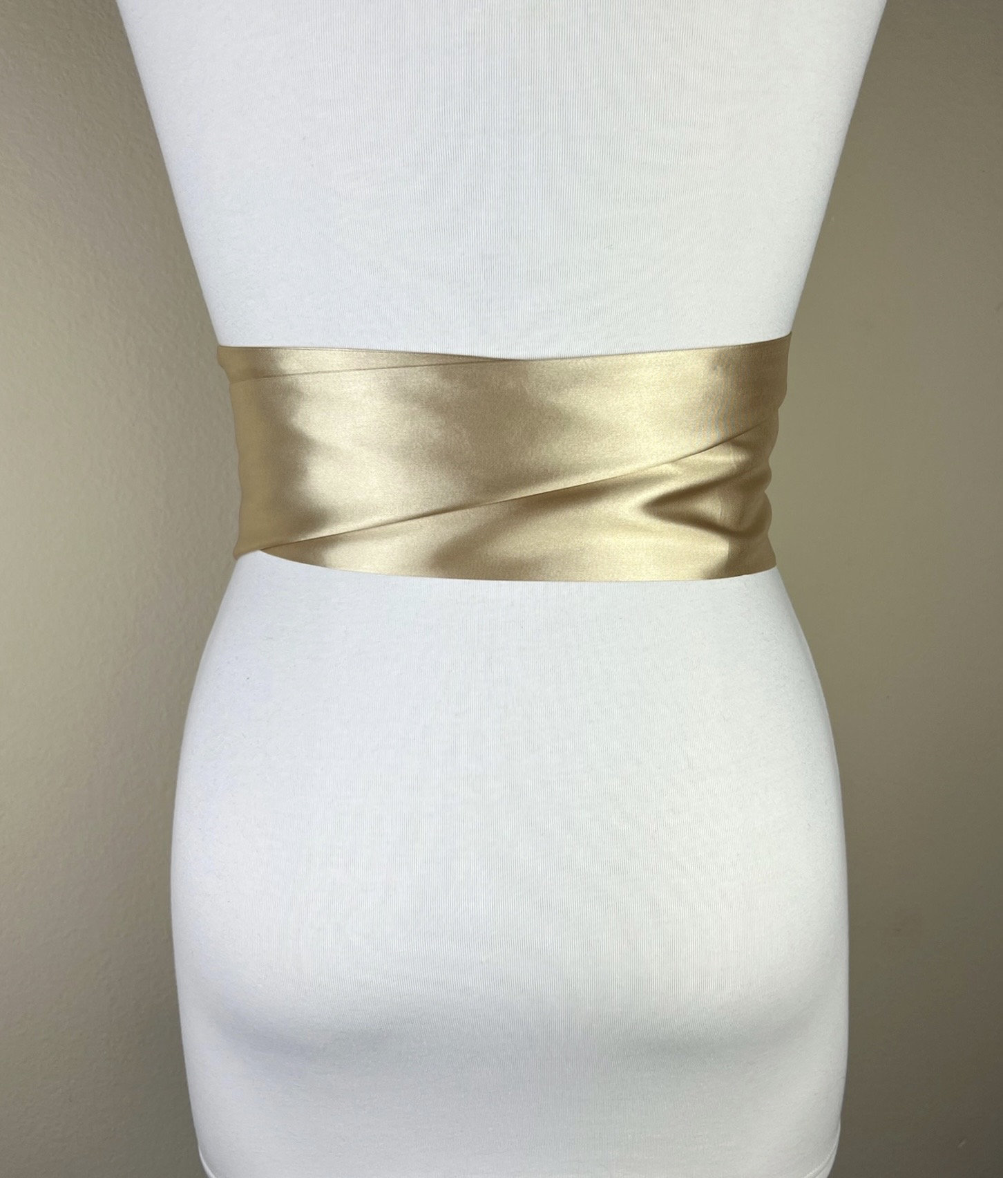 Pale Gold Sash Gold Satin Sash Light Gold Wedding Dress Sash