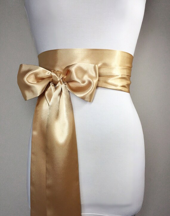gold sash for bridesmaid dress