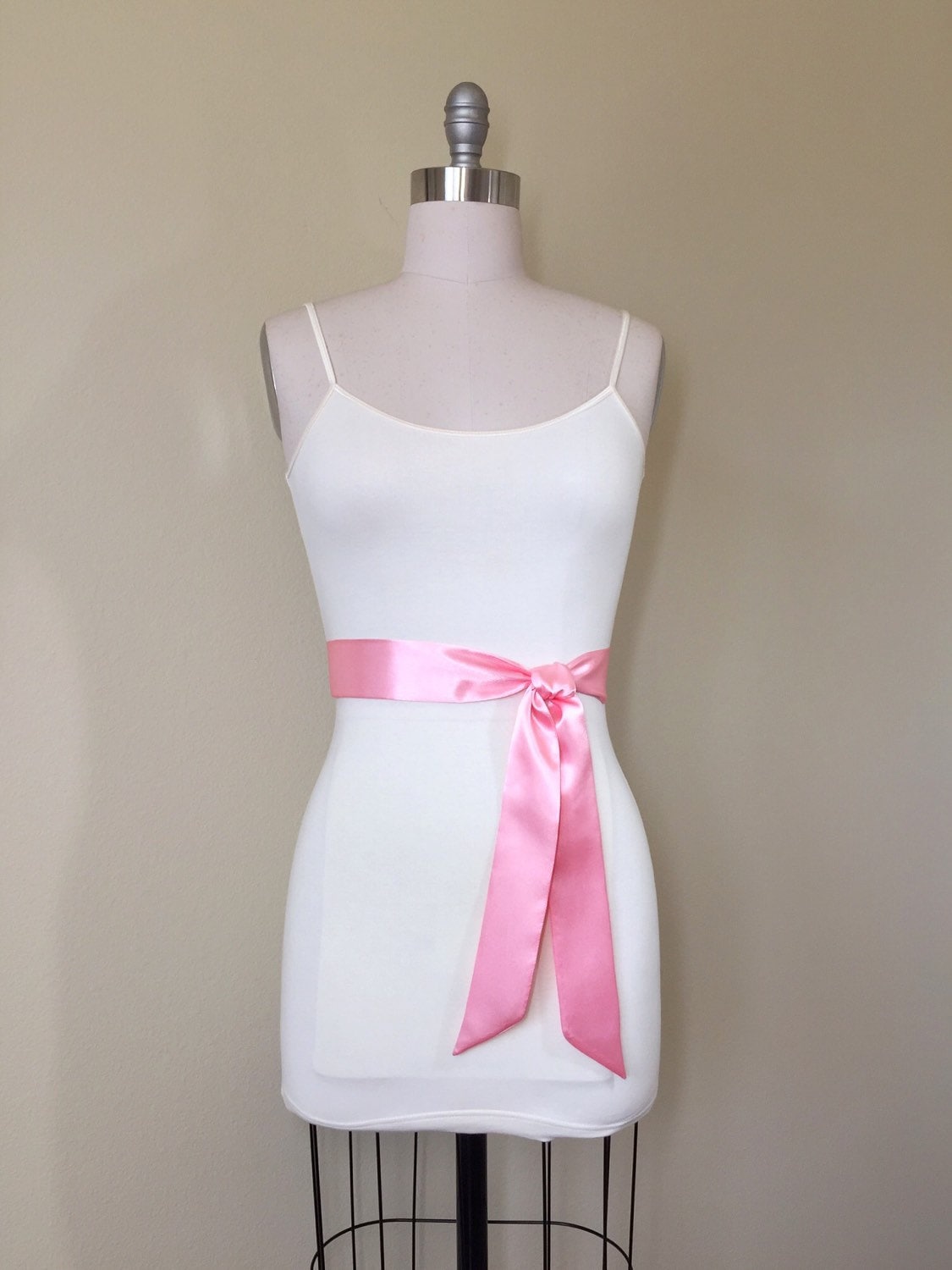 Narrow Pink Sash Light Pink Satin Sash Belt Bridesmaid Sash Etsy