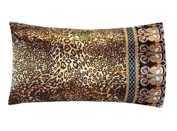 leopard satin pillowcase