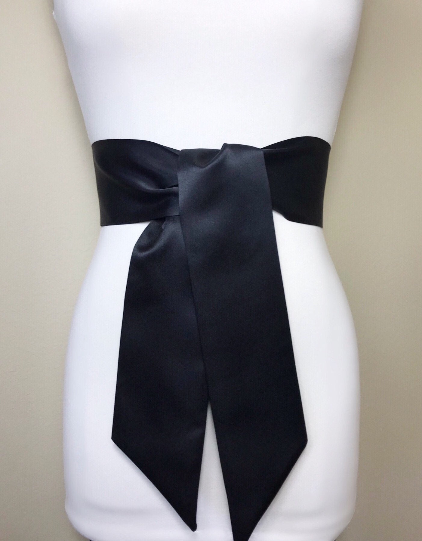 Black Matte Satin Sash Wide Black Sash Belt Black Wedding Dress Sash Matte Black Sash Black Dress Belt Black Sash Belt Satin Swank