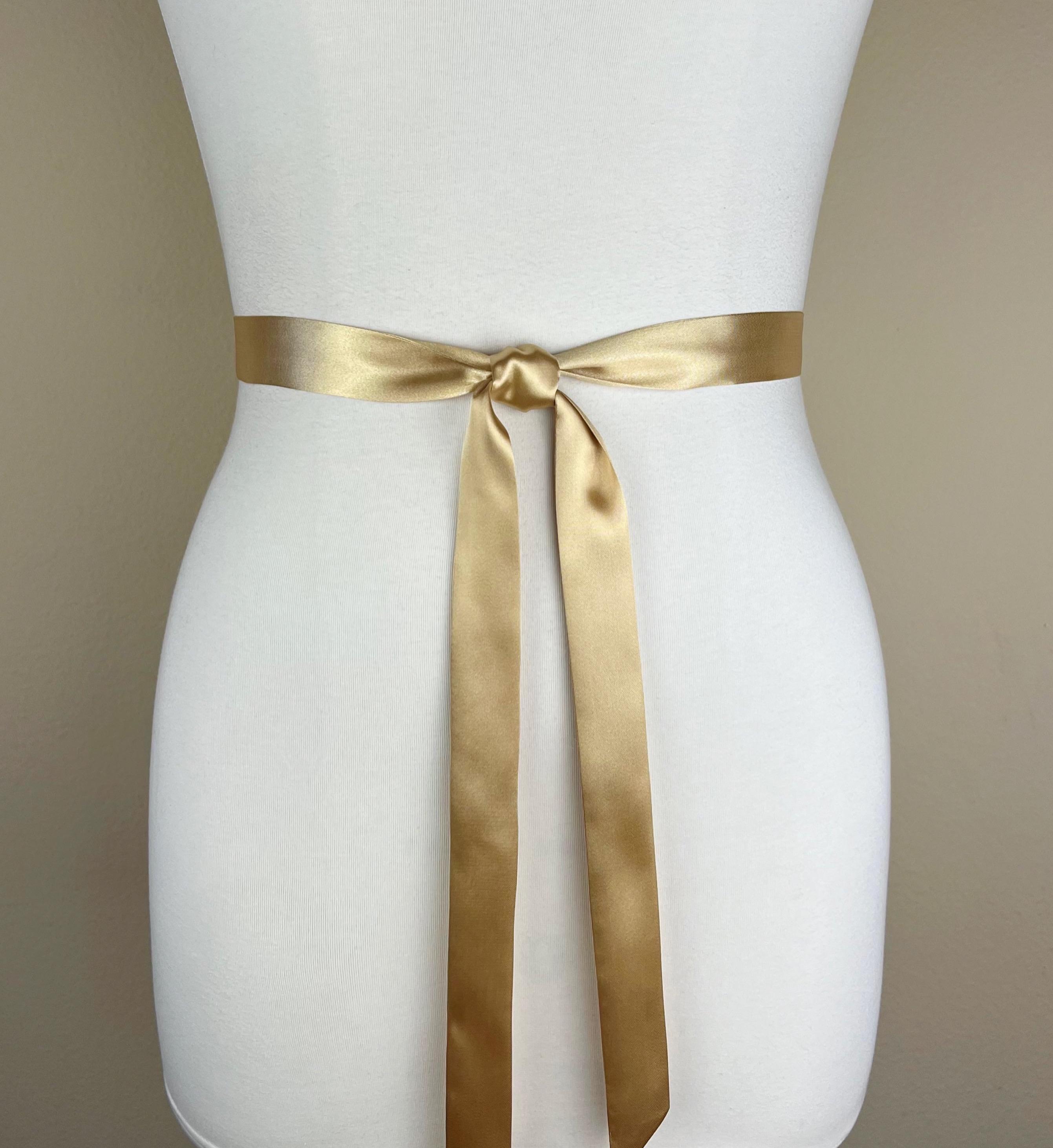 Extra Narrow Gold Sash Pale Gold Satin Sash Belt Skinny Sash Belt Thin Sash Belt Skinny Gold Tie Belt Satin Gold Belt Satin Swank Etsy Canada