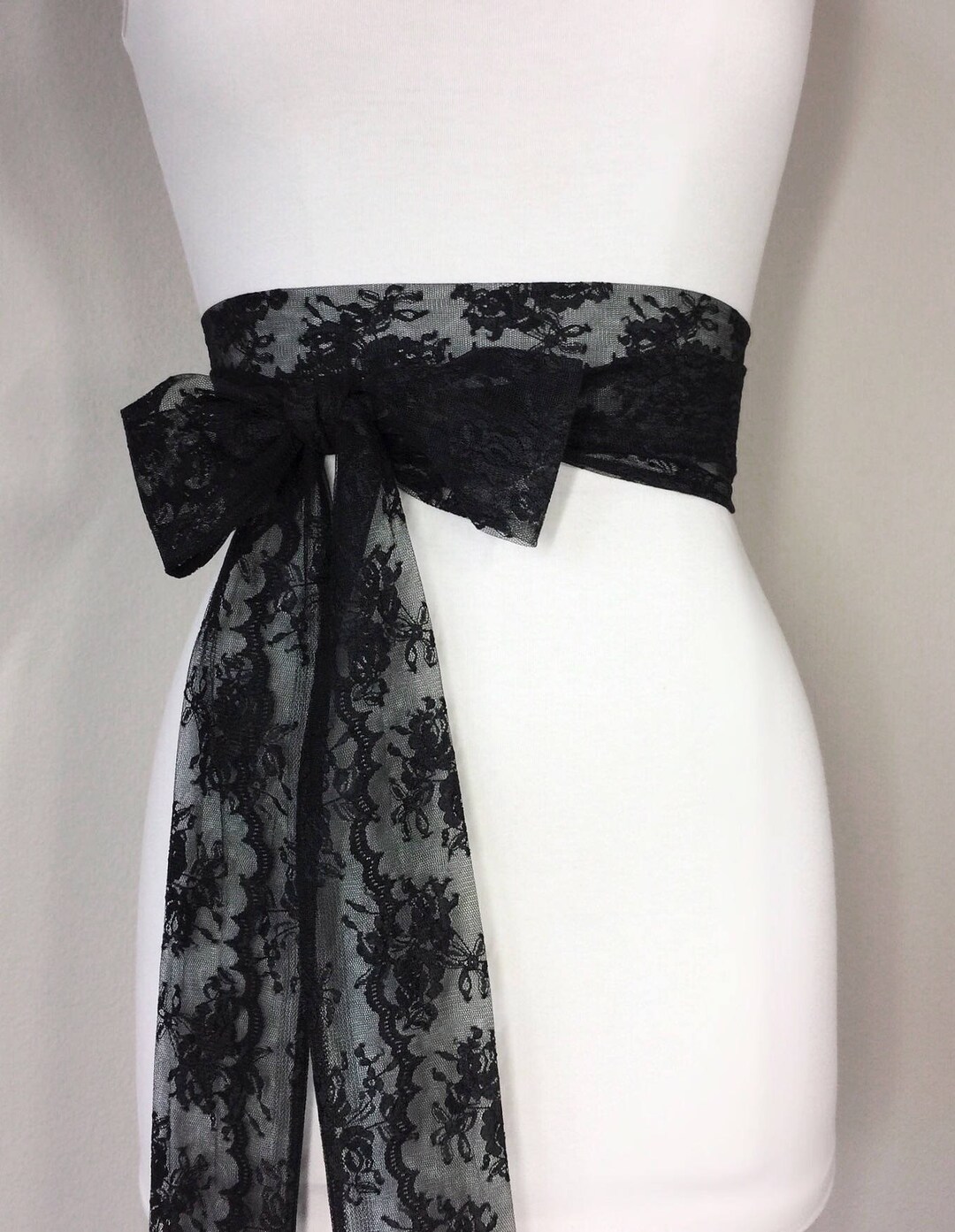 Black Lace Sash Black Lace Wedding Dress Sash Extra Long Etsy