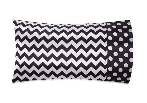 Polka Dot Satin Pillowcase Black Satin pillowcase | Etsy