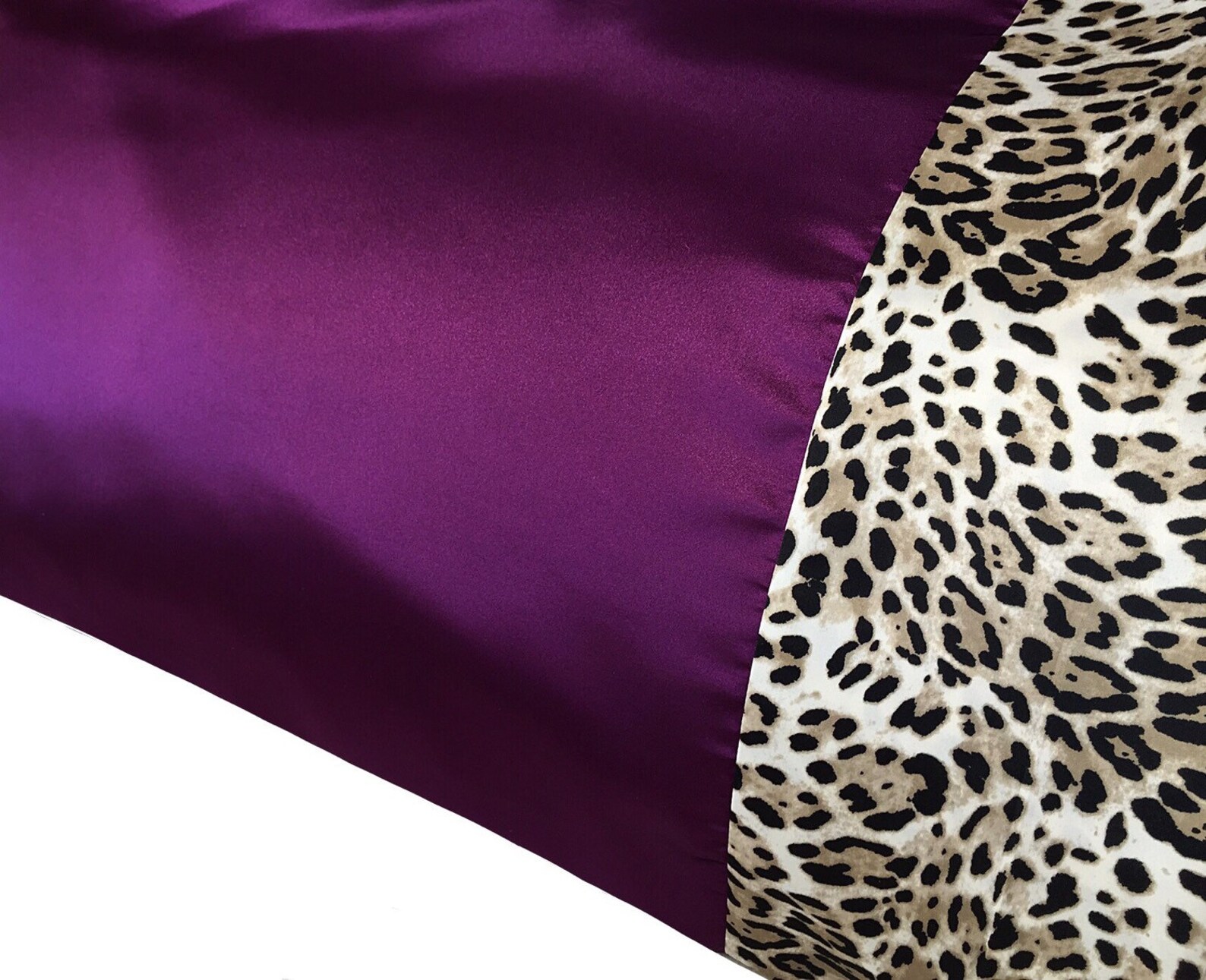 Plum & Leopard Satin Pillowcase Plum Satin Pillow Case Etsy
