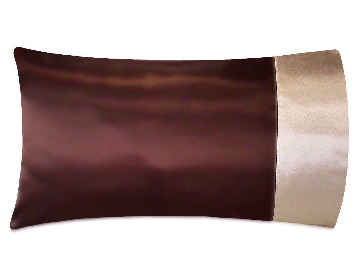 Bohemian Bedding Taupe Satin Pillowcase Boho Print Satin Pillow Case Satin Swank Brown /& Beige Satin Pillowcase Beige and Brown Bedding