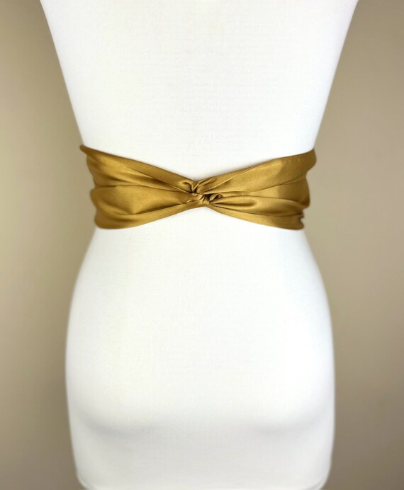 Buy Antique Gold Sash Old Gold Satin Sash Deep Gold Sash Belt Extra Long Sash Belt Bridal Sash Dark Gold Wedding Dress Sash Satin Swank Online in India Etsy