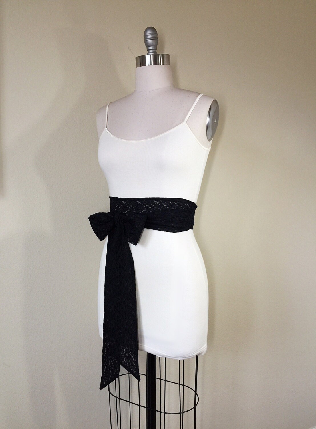 black sash wedding dress