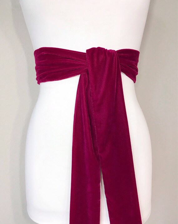 black velvet sash belt