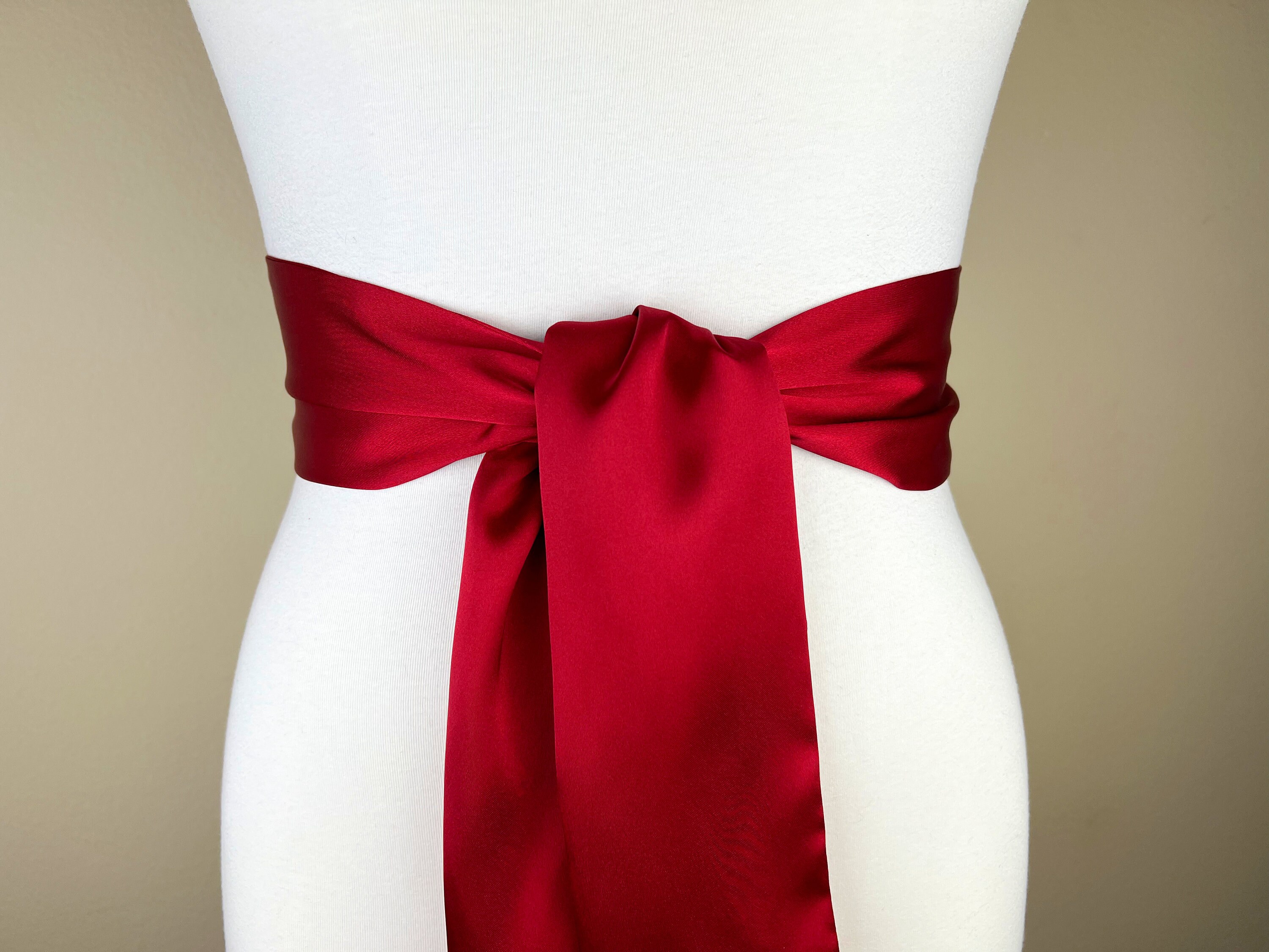 Red sash belt for 2025 wedding dress