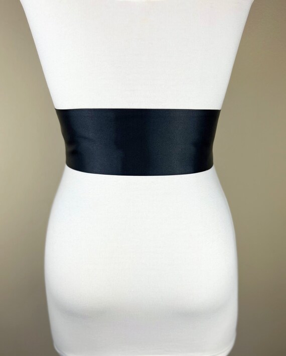 Black Satin Sash Solid Black Sash Belt Wedding Dress Sash Black Dress Sash Cocktail Dress Belt Bridesmaid Sash Satin Swank