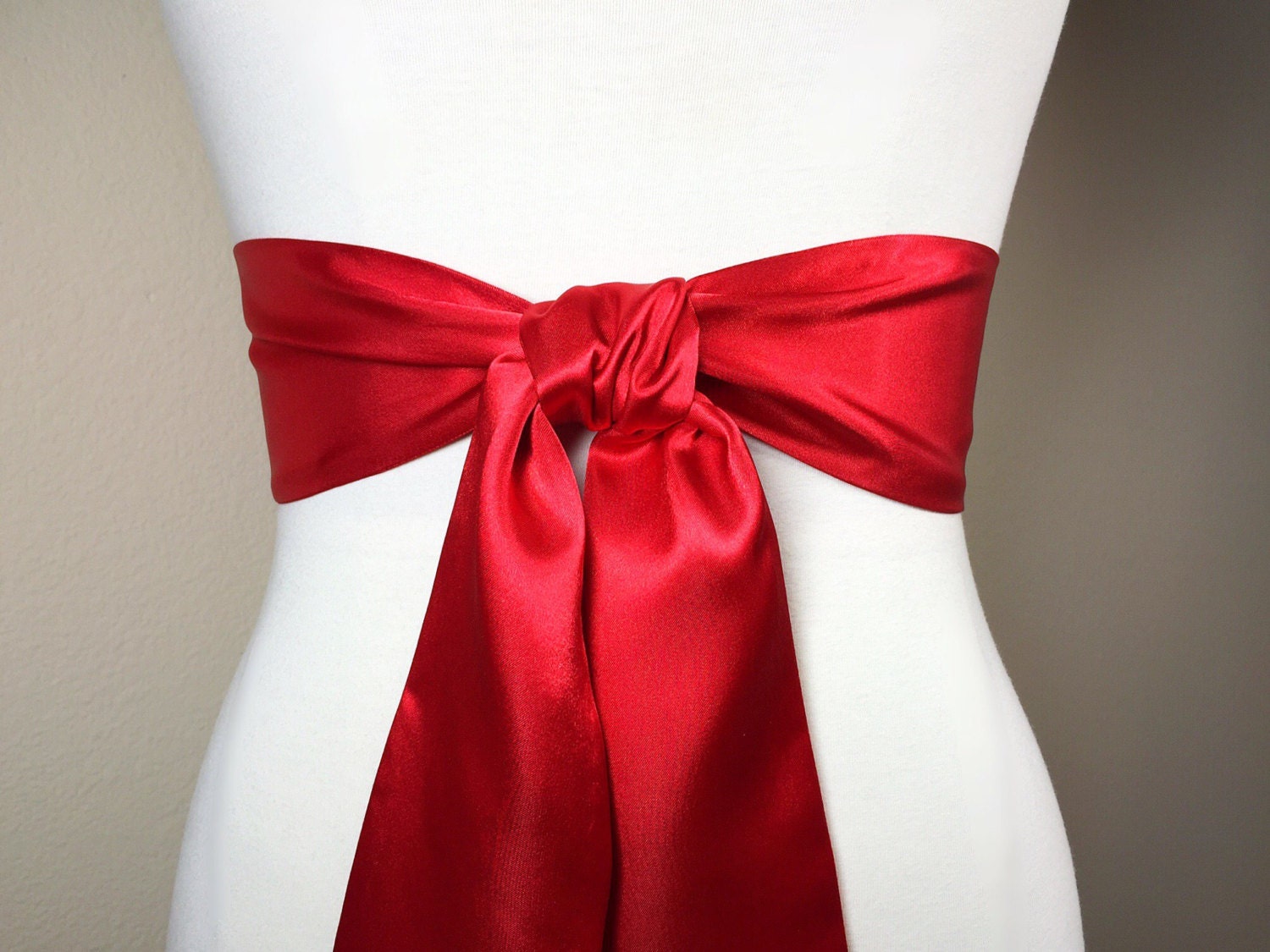Red Satin Sash Red Sash Belt Wide Red Sash Red Wedding Etsy